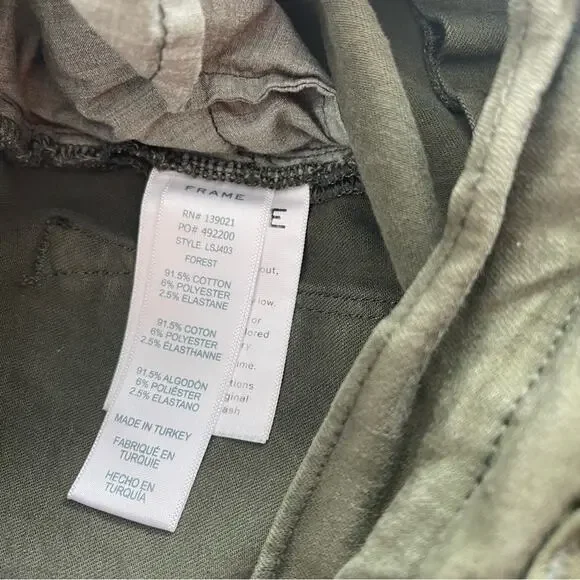 Frame Denim Le Skinny de Jeanne Ankle Jeans Forest Green 26 - Picture 9 of 9